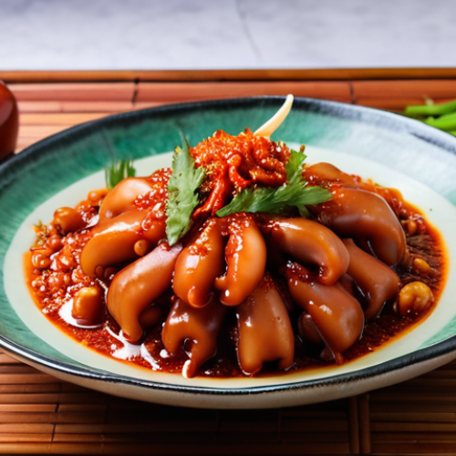 Home 13 **Image Prompt for Sambal Sotong**:
"A vibrant plate of Sambal Sotong featuring perfectly cooked fresh squid drenched in a spicy sambal sauce, garnished with herbs and served on a traditional Malaysian-style table setting."
